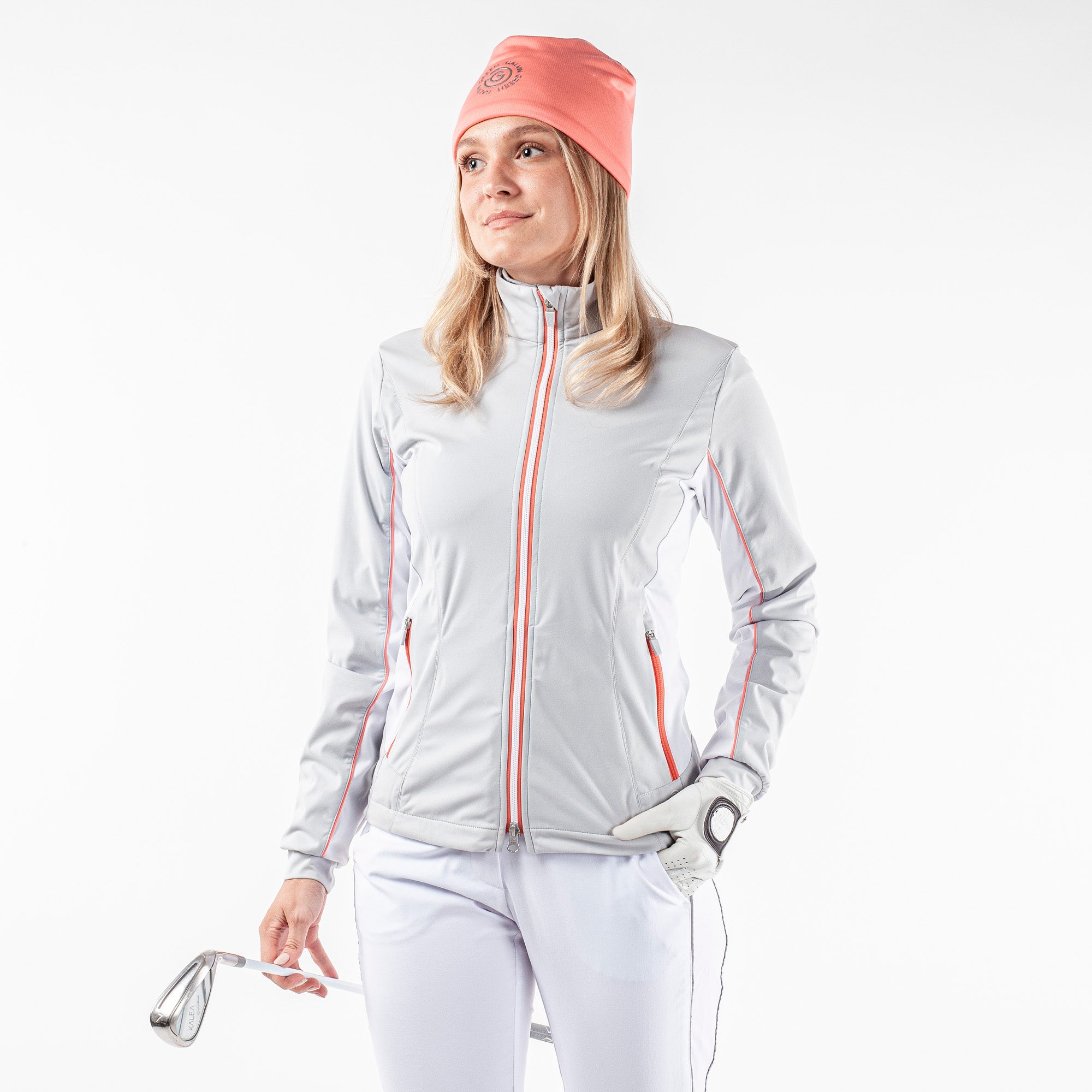 Galvin Green Larissa Interface-1 Ladies Golf Windstopper Cool Grey/White/Coral